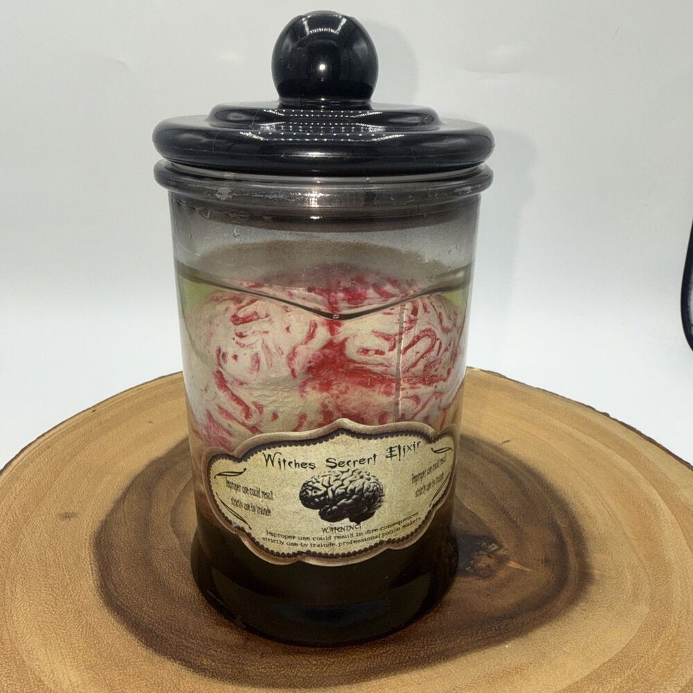 Pan Asian - Witches Secret Elixir BRAIN Light Up Apothecary/Specimen Jar 7”